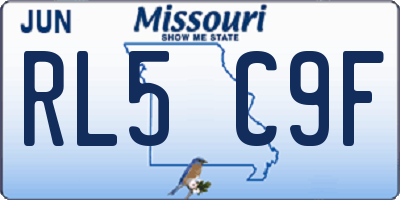 MO license plate RL5C9F