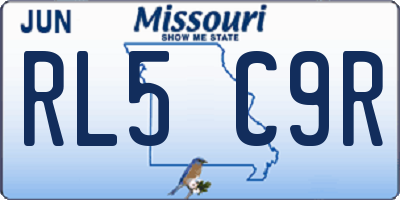 MO license plate RL5C9R