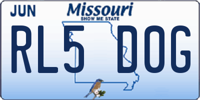 MO license plate RL5D0G