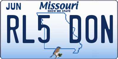 MO license plate RL5D0N