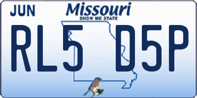 MO license plate RL5D5P