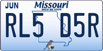 MO license plate RL5D5R