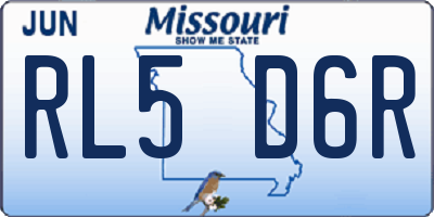 MO license plate RL5D6R