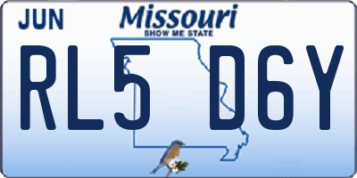 MO license plate RL5D6Y