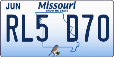 MO license plate RL5D7O