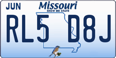 MO license plate RL5D8J