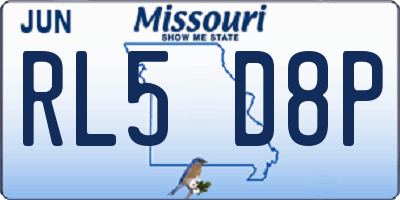 MO license plate RL5D8P