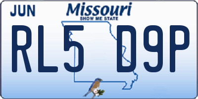 MO license plate RL5D9P