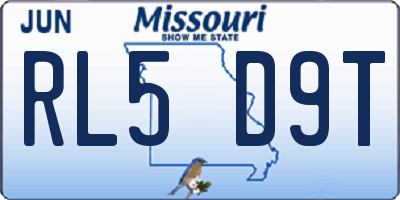 MO license plate RL5D9T