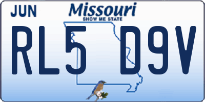 MO license plate RL5D9V