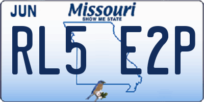 MO license plate RL5E2P