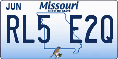 MO license plate RL5E2Q
