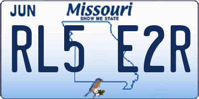 MO license plate RL5E2R