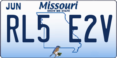 MO license plate RL5E2V