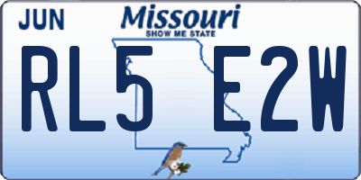 MO license plate RL5E2W