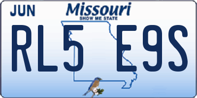 MO license plate RL5E9S