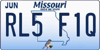 MO license plate RL5F1Q