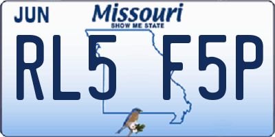 MO license plate RL5F5P