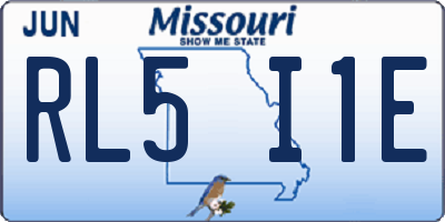MO license plate RL5I1E