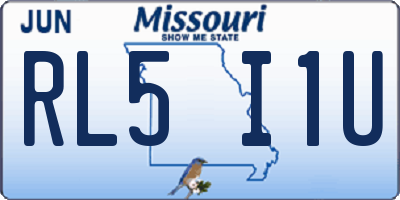 MO license plate RL5I1U