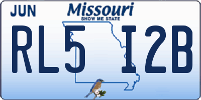 MO license plate RL5I2B