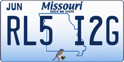 MO license plate RL5I2G