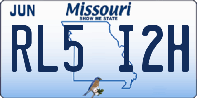 MO license plate RL5I2H