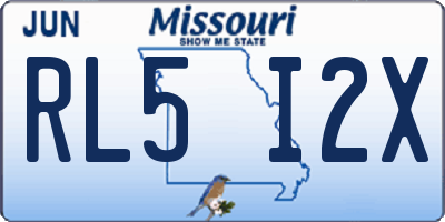 MO license plate RL5I2X