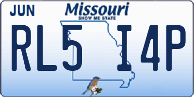 MO license plate RL5I4P