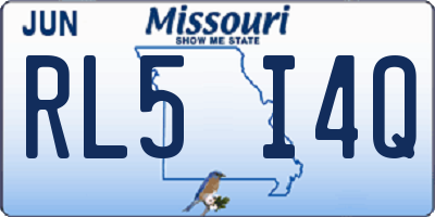 MO license plate RL5I4Q