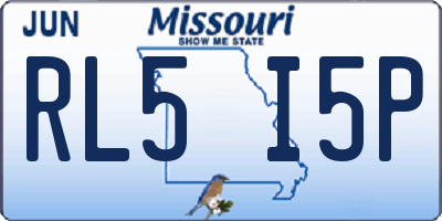 MO license plate RL5I5P