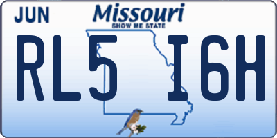 MO license plate RL5I6H