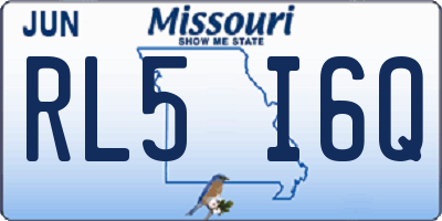 MO license plate RL5I6Q