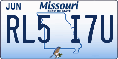 MO license plate RL5I7U