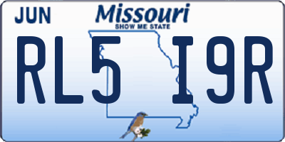 MO license plate RL5I9R