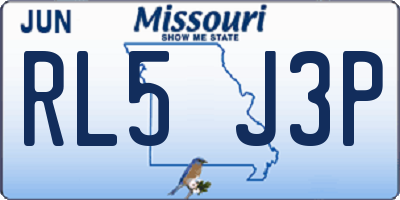 MO license plate RL5J3P
