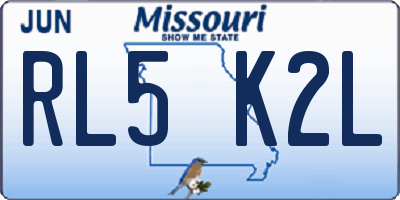 MO license plate RL5K2L
