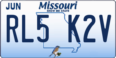 MO license plate RL5K2V