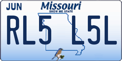 MO license plate RL5L5L