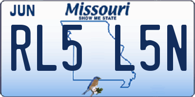 MO license plate RL5L5N