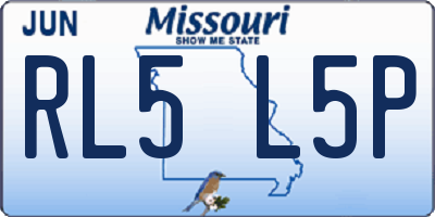 MO license plate RL5L5P