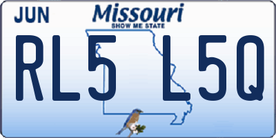 MO license plate RL5L5Q