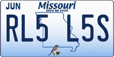 MO license plate RL5L5S