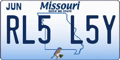 MO license plate RL5L5Y