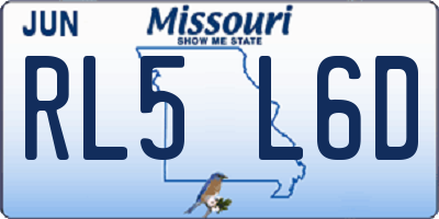 MO license plate RL5L6D