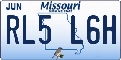 MO license plate RL5L6H
