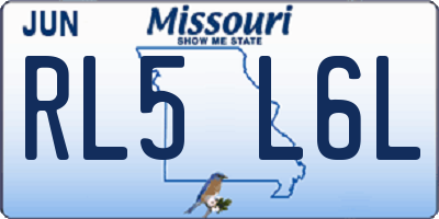 MO license plate RL5L6L