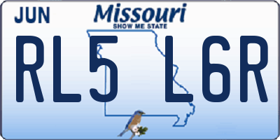 MO license plate RL5L6R