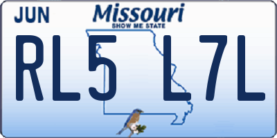 MO license plate RL5L7L