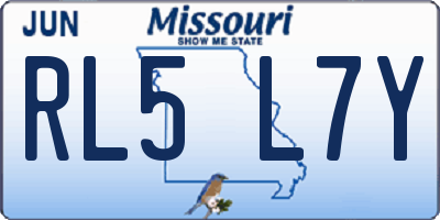 MO license plate RL5L7Y